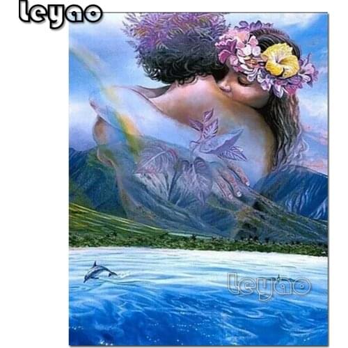 5D Diamond Painting Full Square/Round abstract lovers Landscape DIY Diamonds Embroidery Hillside kiss Kits Decorations Home