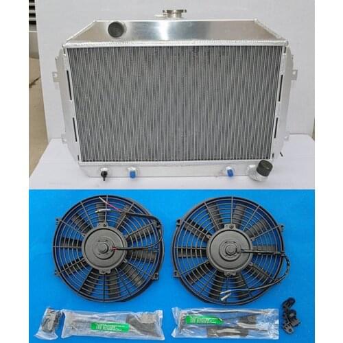BRAND NEW 3 ROW Aluminum Radiator + 2*FAN For Nissan 1970-1975 Datsun 240Z / 260Z AT/MT 70 71 72 73 74 75