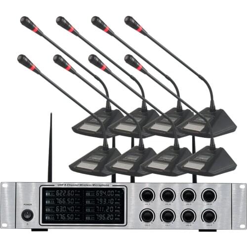 Wireless microphone system professional UHF wireless microphone 8 channel conference microphone conference room teaching speech