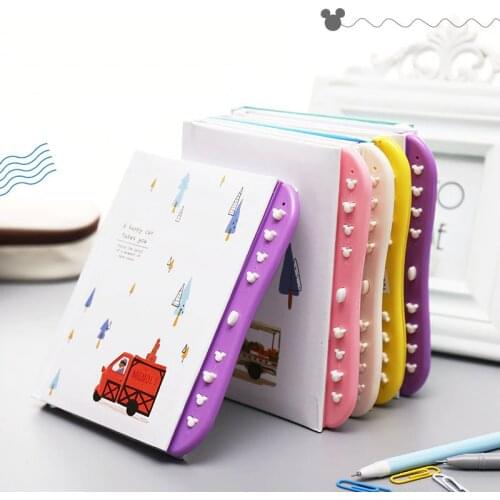 Kawaii Paper Notebook with Lock Cartoon Cat Bear Planner Organizer Girls Boys Personal Travel Diary Journal Note Book Stationery