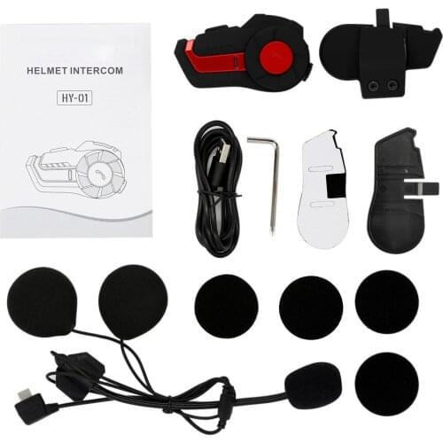 1000M CSR Chip Motorcycle Helmet Intercom Headsets Type-C Interface BT Wireless Communication Intercomunicadores Motorbike Music