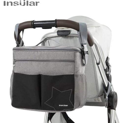 Insular Baby Diaper Bag Mommy Outdoor Travel Bag for Stroller Large Capacity Insulation Nursing Bag Storage Bag YXL21