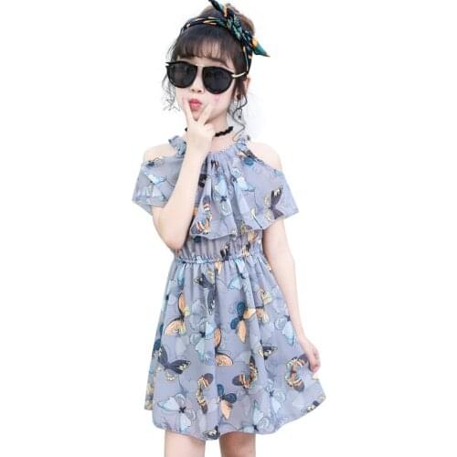 Children Girl Dresses Summer 2019 New Childrens Clothing Kids Flower Dress Chiffon Infant Princess Costume Clothes Vestido