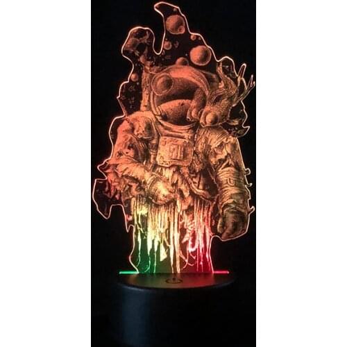 Touch Sensor Two Tone Lamp Space Astronaut Bedroom Decoration Festival Two Tone Led Light Color Changing Two Tone 3D Lamp Child
