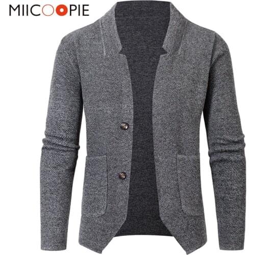 Cardigan Sweater Korean Fashion Men Long Sleeve Solid Color Knitted Sweaters Jackets Outwear Vintage Mens Pull Homme Streetwear