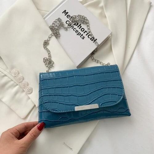 New Stone Pattern Women Shoulder Bag Small Handbags And Purses Chain Square Crossbody Bags For Women Phone Pocket