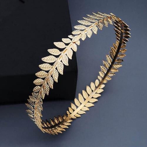 New Simple Style Gold Color Metal Circle Headbands Tiaras and Crowns Bride Noiva Headpieces Hair Jewelry for Wedding Party