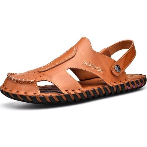 Plage beach for sandals outdoor gladiator loop piel slip man sandalhas 39 shoe sandales rubber walking men roman toe leather s