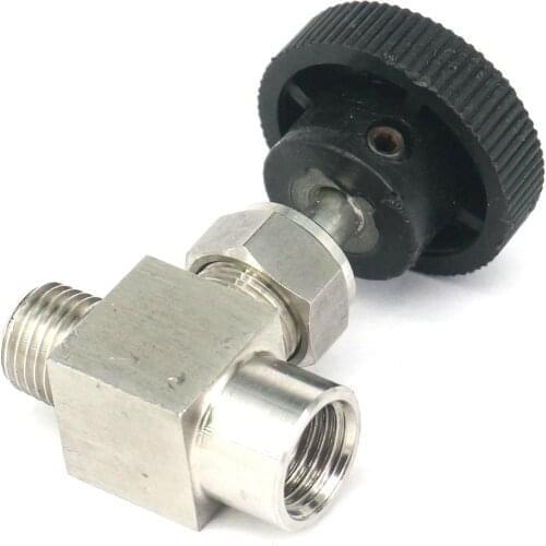 1/4" 3/8" NPT Female to Male 304 Stainless Steel Needle Valve Flow Control Gas Water