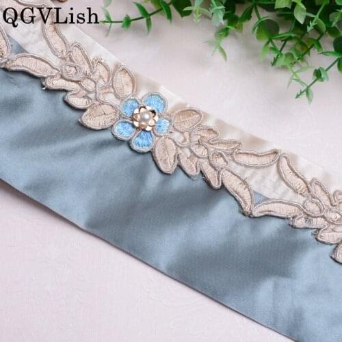 QGVLish 12M/lot 10cm Wide Embroidery Curtain Lace Ribbon Belt Lace Trims DIY Clothing Cushion Decor Handmade Curtain Accessory