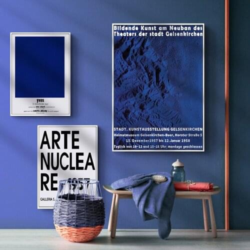 Nordic Klein Blue Simple Graphic Text Canvas Painting Posters And Prints Modern Wall Art Design Pictures Home Living Room Decor