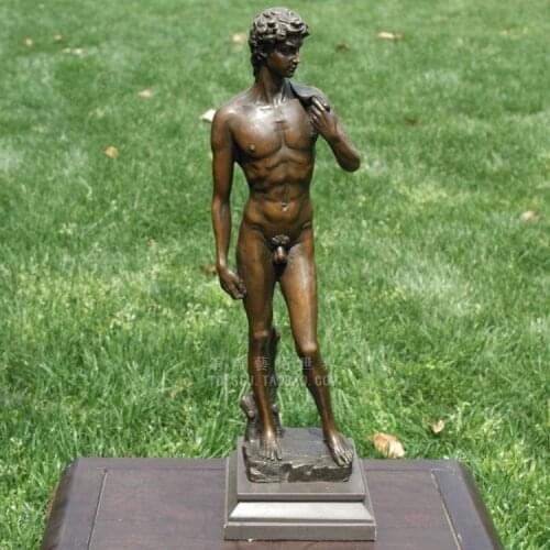 Old antique Bronze Arts & Crafts Sculpture david copper sculpture classical decoration crafts home decoration business gift