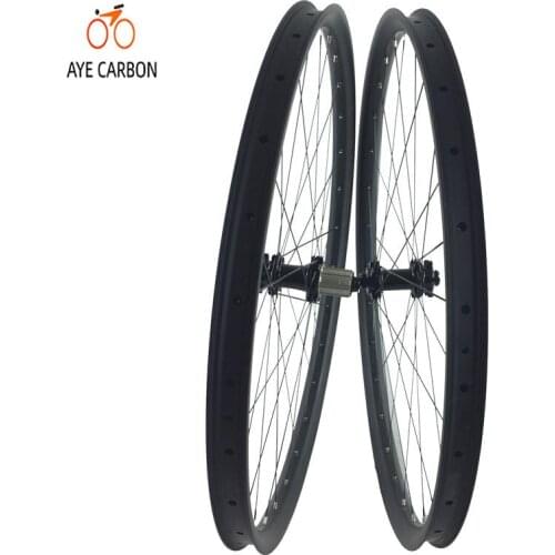 Carbon 29inch MTB bicycle wheelset for mountain bike with carbon clincher tubuless rim 27mm width and 25mm deep