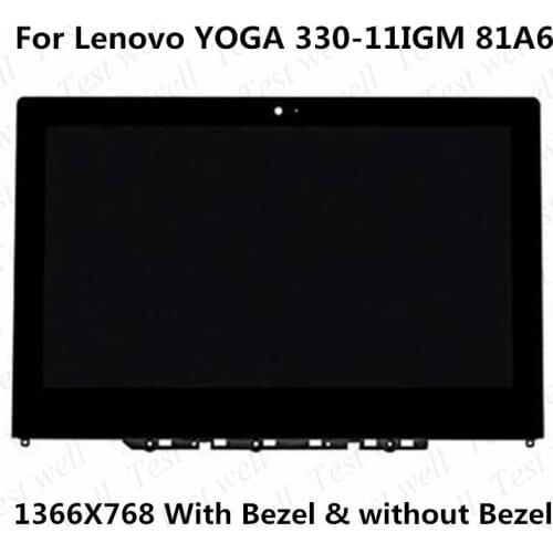 11.6" LED LCD Screen Panel Digitizer Assembly With Frame For Lenovo Yoga 330-11 81A6 yoga 330-11IBY Yoga 330-11IGM 1366*768