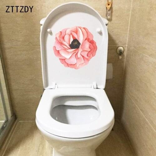 ZTTZDY 19.5*18.9CM Blooming Flower Home Living Room Wall Decal Decoration WC Toilet Seat Stickers T2-0133