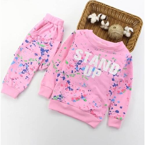 ZWF489 Girls Clothes Set Lace Flower Teenage Kids Clothing Children Sports Suit Patchwork Girls Sets Casual Tracksuit 3-10 Years