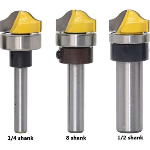 1/4'' 8mm 1/2'' Groove Template Router Bit Milling Cutter Woodworking Arc Panel Board Groove Sculpture Carving Cutter Tool