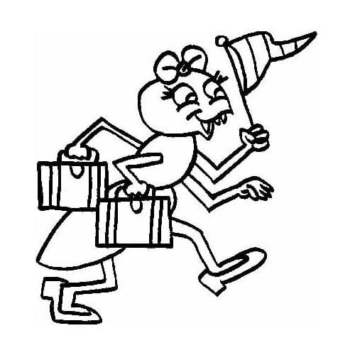 14.5CM*15CM Minimalist Shopping Ant Artistic Delicate Vinyl Decal Cool Car Sticker Black/Silver C19-0836