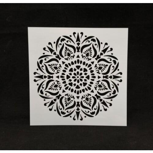 15*15 Vintage flower Layering Stencils for Diy scrapbook/photo album Decorative Embossing coloring,painting stencil,home decor