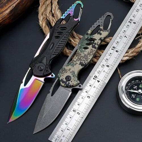 20CM Wilderness Survival Multifunctional Hunting Knife Portable Self-defense Outdoor Knife Camouflage Pocket Knifes