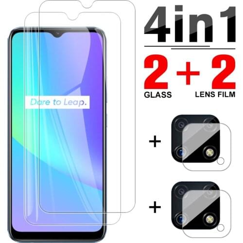4in1 Camera Lens Protector For Realme C25 C 25 25c Tempered Glass For oppo realmy c25 c21 c15 12 c11 2021 Screen Protective Film