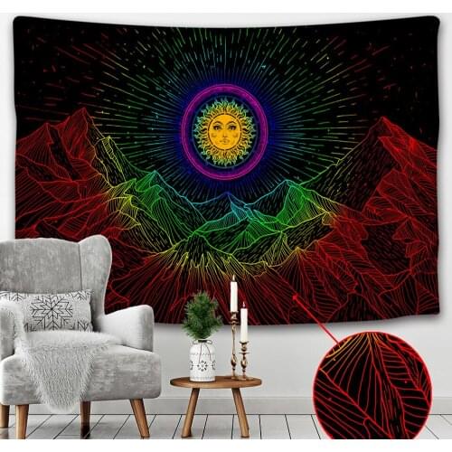 7 colors sun moon witchcraft mandala home decor tapestry bohemian decor hippie bedroom bed sheet yoga mat sofa blanket