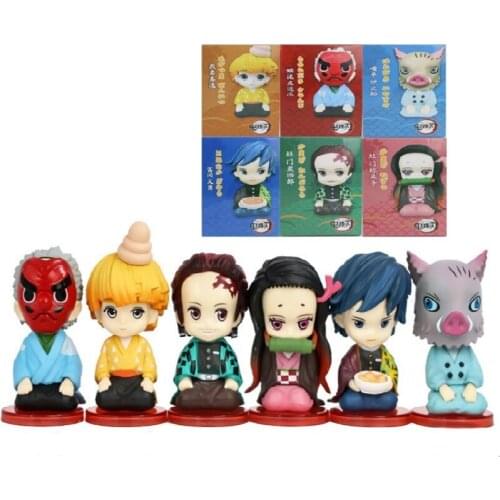 Anime Demon Slayer: Kimetsu no Yaiba Kamado Tanjirou Nezuko Agatsuma Zenitsun PVC Action Figure Collection Model Toys lelakaya