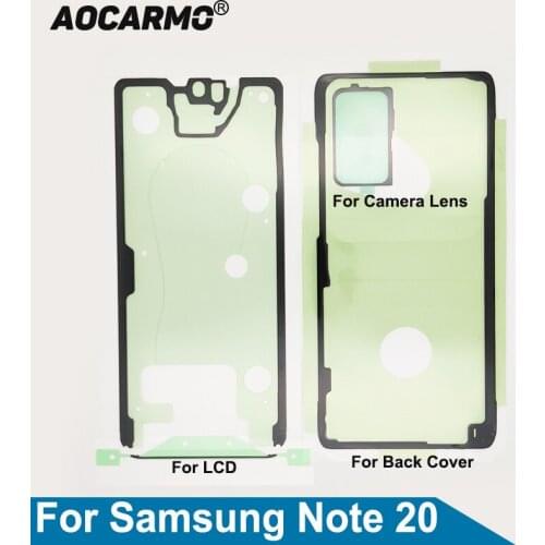 Aocarmo For Samsung Galaxy Note 20 Full Set Adhesive LCD Screen Tape Back Cover Frame Camera Lens Sticker Glue