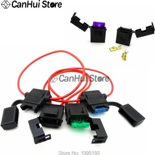 BX2017 Medium Car Fuse Holder With Terminal Car Insurance Socket Black Lighter Frontal Fuse Box with 5A 10A 15A 20A 25A 30A 40A