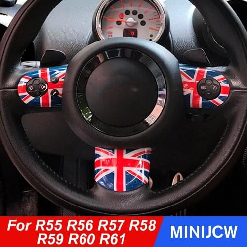Car Styling Steering Wheel Case Sticker Moulding Cover for Mini Cooper One S JCW R55 R56 R57 R58 R59 R60 R61 Car accessories