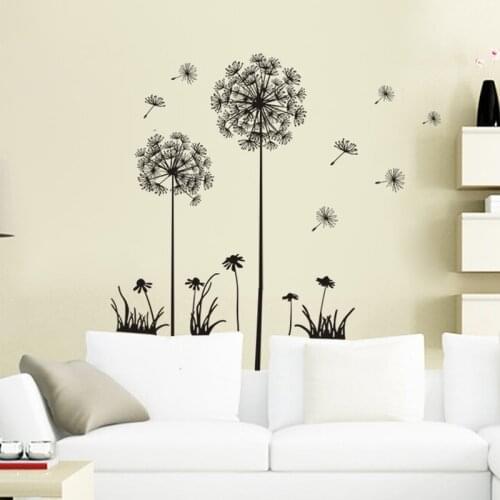 Free Shipping !2017 Hot Sale Dandelion Wall Sticker Wall Mural Home Decor Room Decals Wallpaper etiqueta de la pared Tonsee