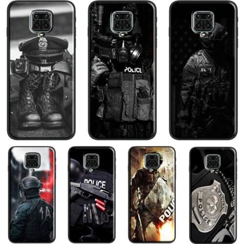 Police Symbol For Xiaomi Redmi Note 7 8 Pro 8T 9S Note 9 10 Pro Cover For Redmi 9T 9 9A 9C 7A 8A Case