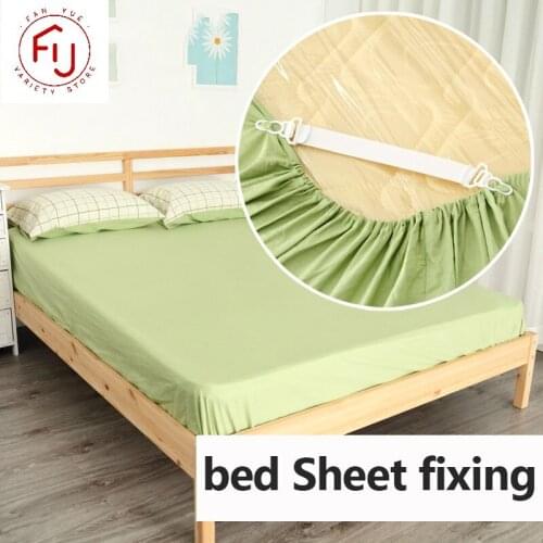 4Pcs/Set Elastic Bed Sheet Grippers Belt Fastener Bed Sheet Clips Mattress Cover Blankets Holder Home Textiles Organize Gadgets