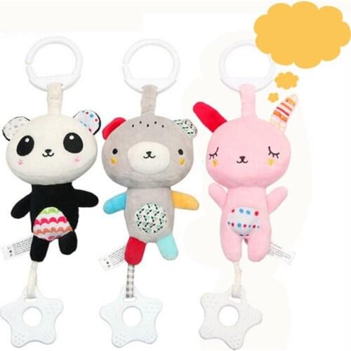 Baby Rattles Toys Anime Rabbit Bear Panda Educational Musical Car bell Toys Baby Bed bell Rattles Toys Baby Toys 0-12 Months