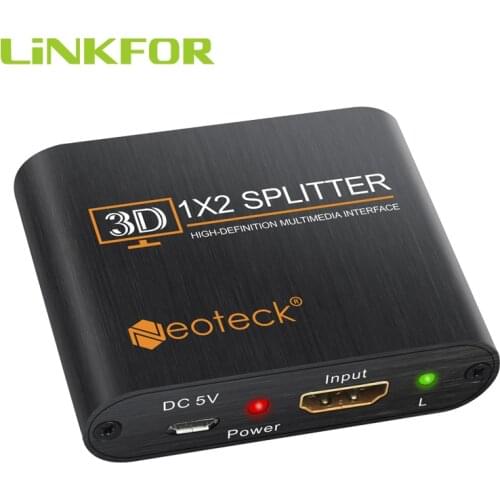 LiNKFOR HDMI Splitter Two Output One Input HDMI Splitter Amplifier 2 Way Switch Box Hub 1x2 HDTV PS3 1080P HDMI Splitter