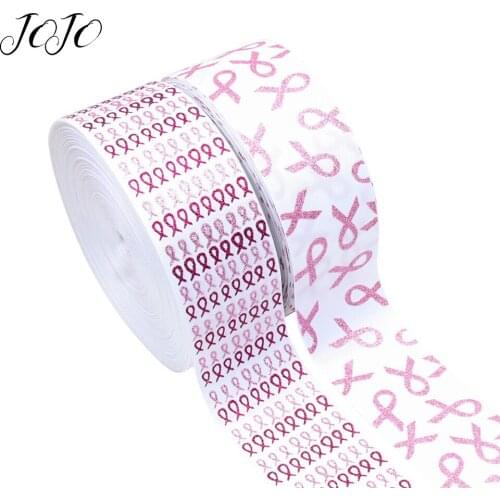 JOJO BOWS 75mm 2y Grosgrain Ribbon For Craft Glitter Printed Tape For Needlework DIY Hair Bows Anti-Ai Logo Decoration Materials