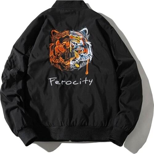 2021 Embroidery Mens Bomber Jacket Spring Autumn Pilot Jacket Men Hip Hop Japanese Baseball Youth Jacket Streetwear