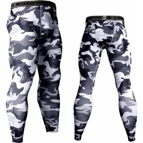 Fashion Running Cycling Basketball Fitness Pants Breathable Flexible Camo Fitness Pants Men Stretch Quick-drying Sports Pants