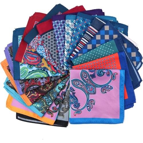 Tailor Smith New 30x30cm Pocket Square Paisley Pocket Square Fashion Men Handkerchief Floral Strip Handkerchief Pocket Men