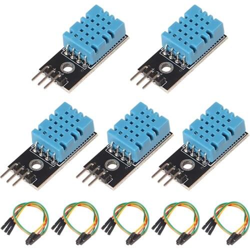 DHT11 Temperature Humidity Sensor Module 3.3-5V with Dupont Wires for Arduino Raspberry Pi 2 3 0-50℃ Celsius with Dupont Wires