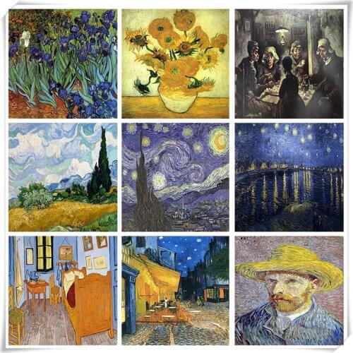Dropshipping 5D DIY Diamond Painting Kit Van Gogh World Famous Paintings Diamond Embroidery Cross Stitch Gift Home Decor