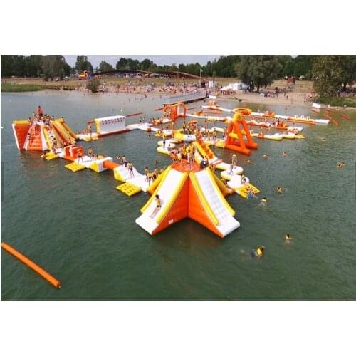 Newest France Inflatable Aqua Park Games Manufacturer / CE Certified Inflatable Floating Water Obstacle Course