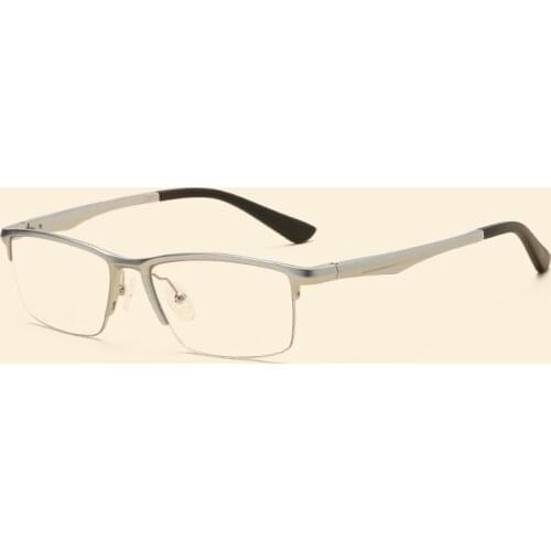 Width-143 new aluminum magnesium anti-blue elastic mirror office computer mirror mens half frame myopia eyeglasses frame male