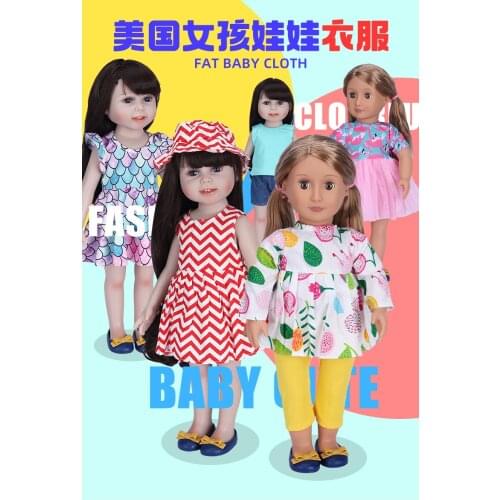 2021 New Pattern 24Dresses And Pants Suits Fit 18 Inch American&43cm Baby New Born Doll Clothes Accessories