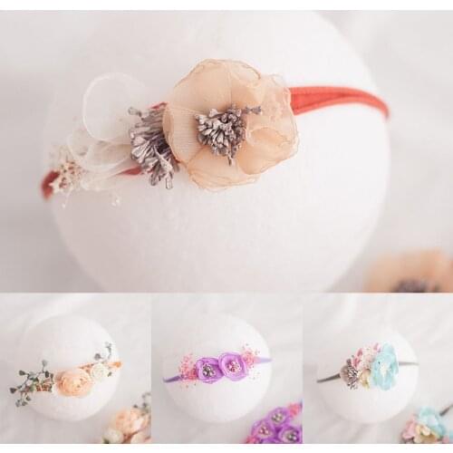 Pearl Baby Headband Newborn Photography Prop Baby Girl Headwear Tiara Headwrap Studio Photo Headress Baby Hair Accessories