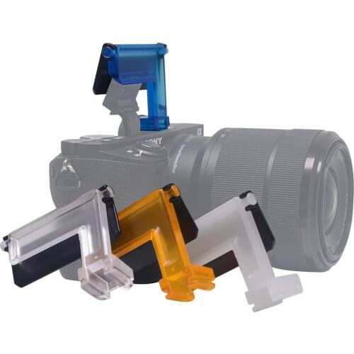 Mcoplus 4 color diffuser Flash Bounce Cards lambency diffuser on camera for Sony A6500 A6300 A6000 NEX6 Camera