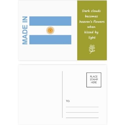 Made In Argentina Country Love Poetry Postcard Set Thanks Card Mailing Side 20pcs