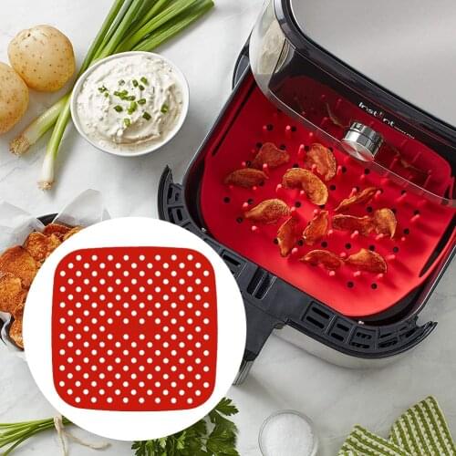 Silicone Air Fryer Liners Anti-stick Pad 6-9inch Steamer Liners Premium PerforatedSilicon Paper Steaming Papers For Kitchen
