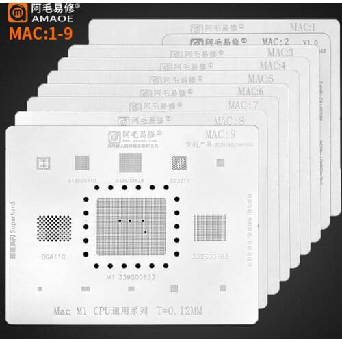 High Quality BGA Reballing Stencil MAC 1-7 For Macbook NAND Cpu Chips A1707 A1707 2015 2016 2017