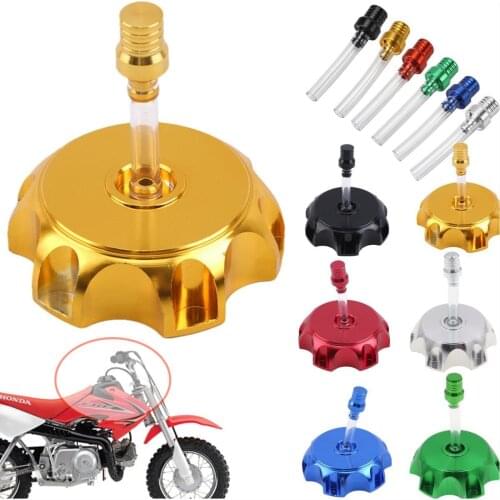Universal CNC Aluminum Motorcycle Gas Fuel Cap 2 Way Valves Vent Breather Hoses Tubes For Motocross ATV Quad Dirt Pit Bike